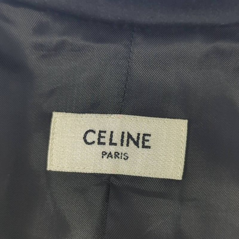 Celine Shirt Jacket Triomphe Tops 2y33g748q.38aw 160 80a Black S