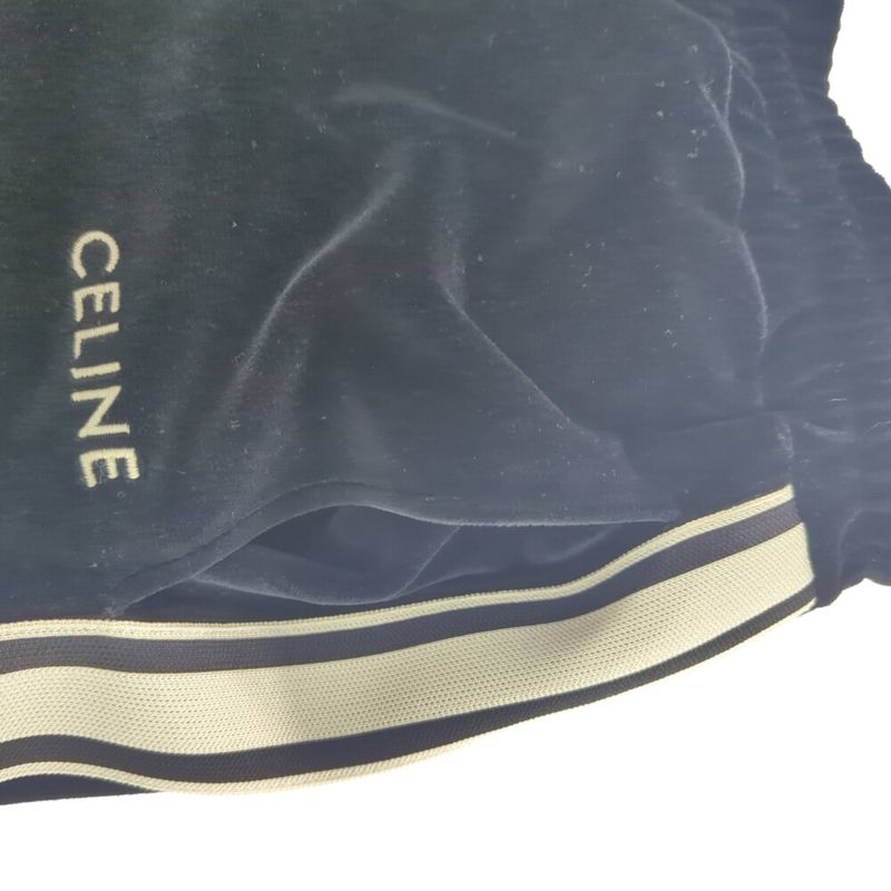 Celine Velvet Track Pants Jersey Pants 2z722748q.38aw 155 70a Black S