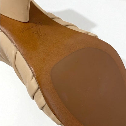 Louis Vuitton Olympia Line Monogram Boots Short Shoes Leather Beige Brown