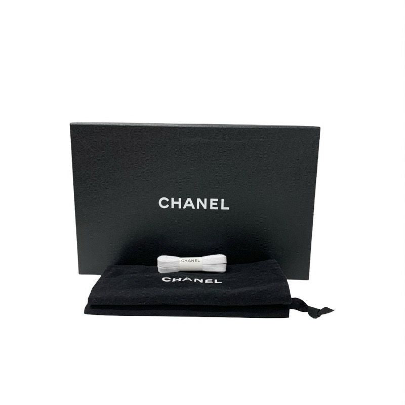 Chanel Sneakers Shoes Fabric Gray Black White Here Mark Logo