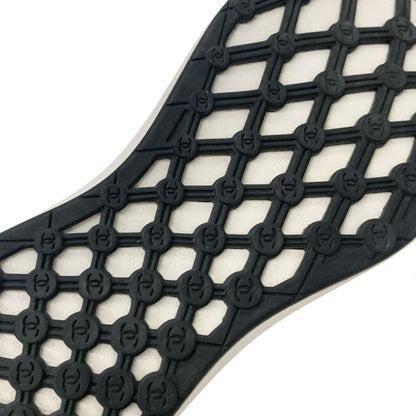 Chanel Sneakers Shoes Knit White Black White Logo Here Mark