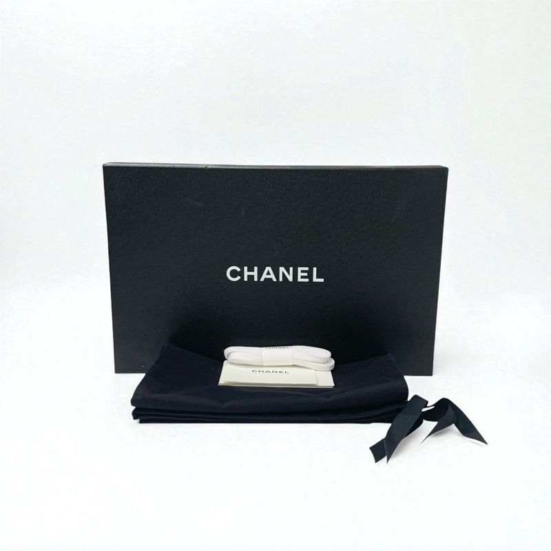 Chanel Sneakers Shoes Knit White Black White Logo Here Mark