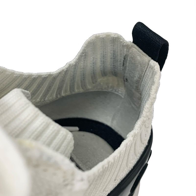 Chanel Sneakers Shoes Knit White Black White Logo Here Mark