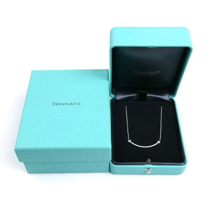 Tiffany & Co 18k White Gold White Gold T-Smile Diamond Small Necklace 63058793