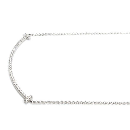 Tiffany & Co 18k White Gold White Gold T-Smile Diamond Small Necklace 63058793