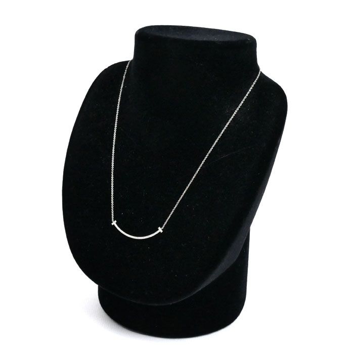 Tiffany & Co 18k White Gold White Gold T-Smile Diamond Small Necklace 63058793