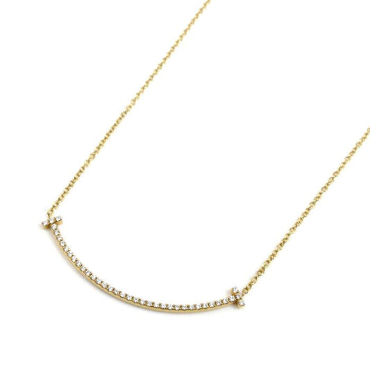 Tiffany & Co 18k Yellow Gold Yellow Gold T-Smile Diamond Small Necklace