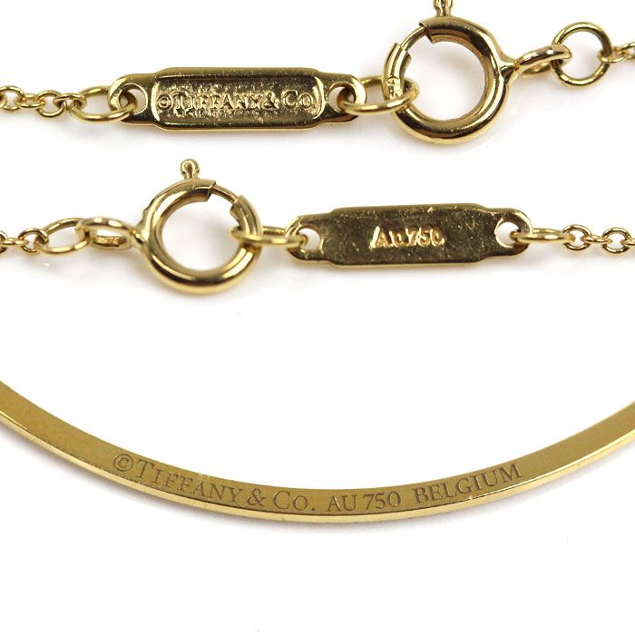 Tiffany & Co 18k Yellow Gold Yellow Gold T-Smile Diamond Small Necklace