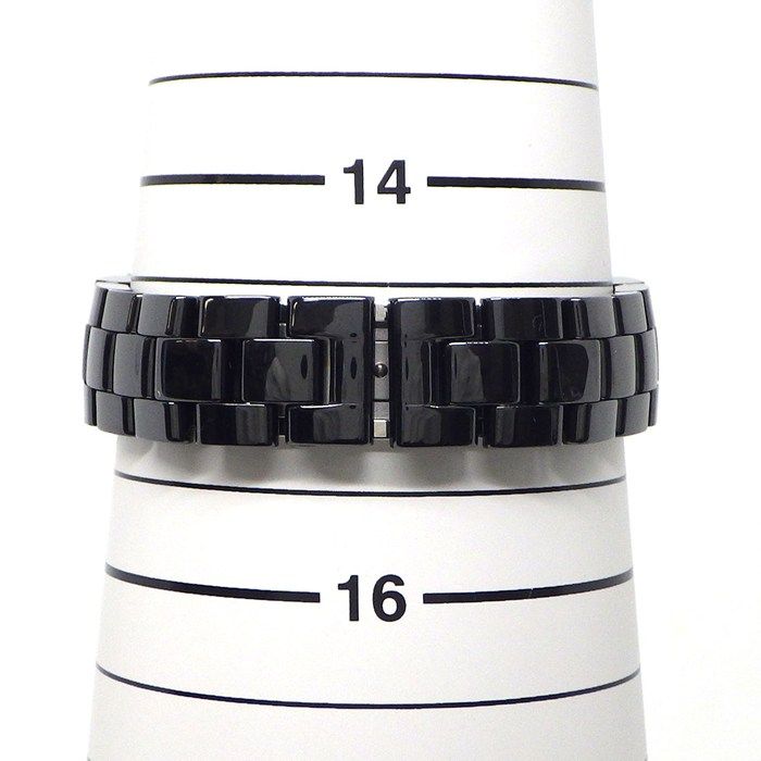 Chanel Watch J12 H3108 Diamond Bezel 8 Points Diamond Index Black Dial Date