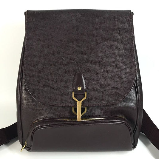 Louis Vuitton Backpack Sac Cassia M30176 Taiga Leather Acajou Wine Red