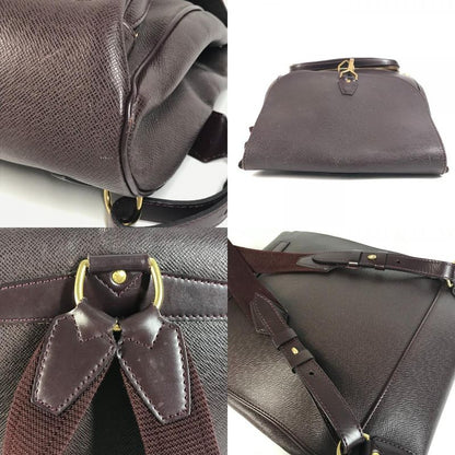 Louis Vuitton Backpack Sac Cassia M30176 Taiga Leather Acajou Wine Red