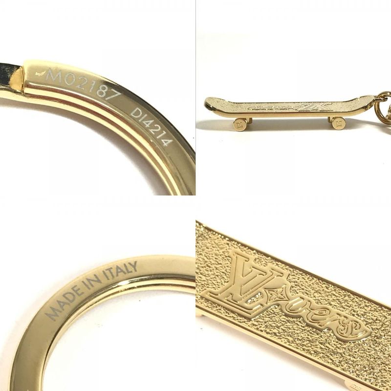 Louis Vuitton Key Holder Key Holder LV Skateboard M02187 Metal Gold