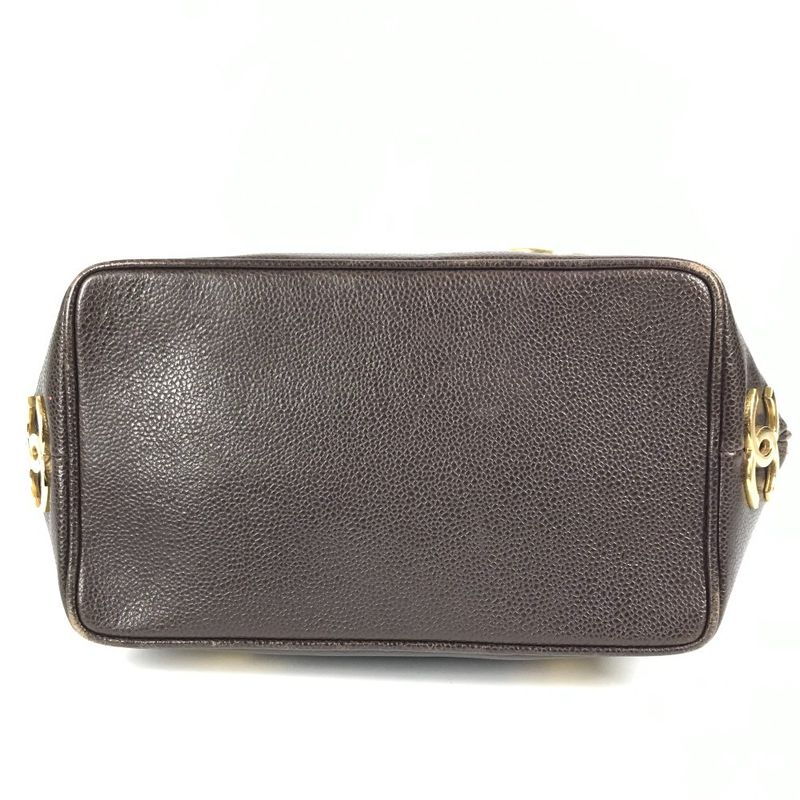 Chanel Shoulder Bag CC Coco Logo Caviar Skin Blue