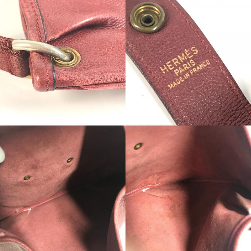 Hermes Shoulder Bag Rodeo Leather Red