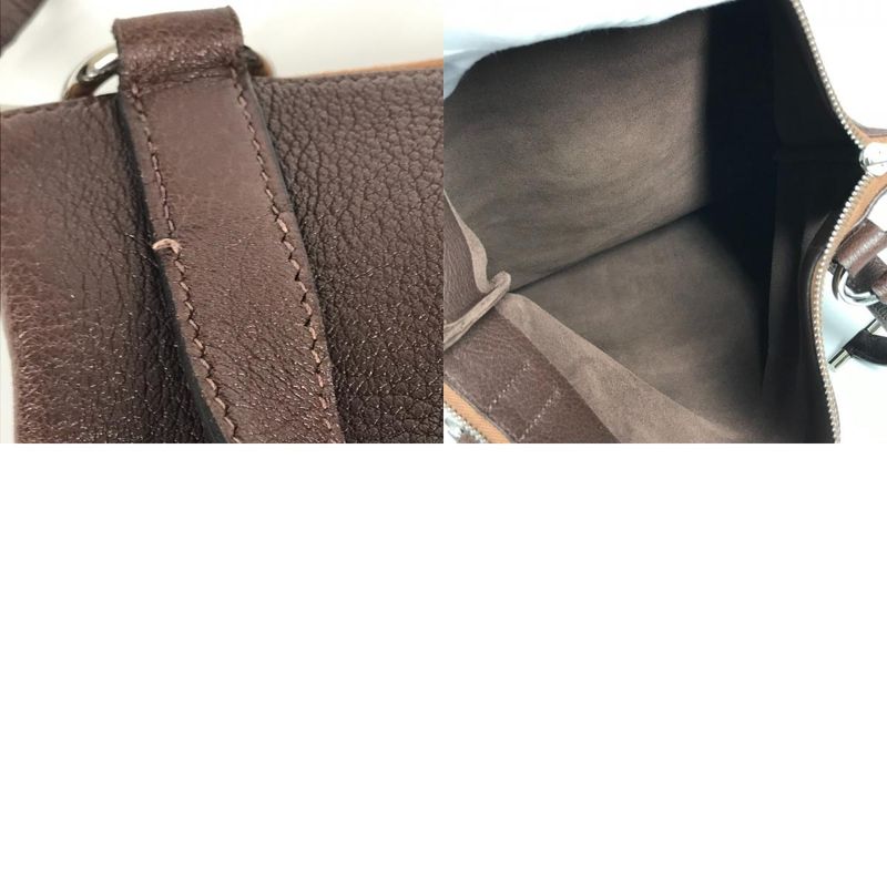 Hermes Shoulder Bag Okaw Leather Brown