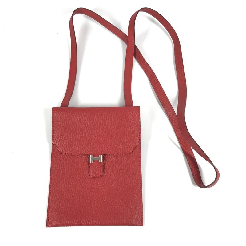 Hermes Shoulder Bag Amelie Leather Red