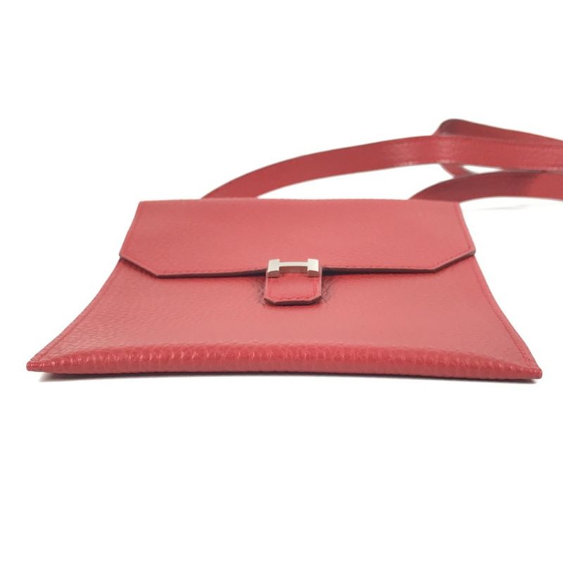 Hermes Shoulder Bag Amelie Leather Red