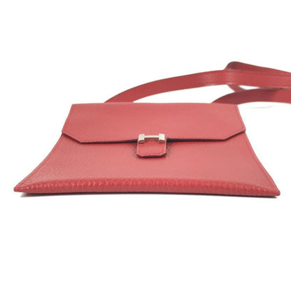 Hermes Shoulder Bag Amelie Leather Red