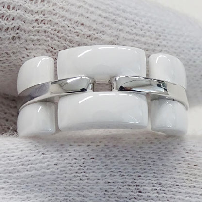 Chanel Ring Ladies Brand Ring White Ceramic 750wg Ultra White #51 Approx 11