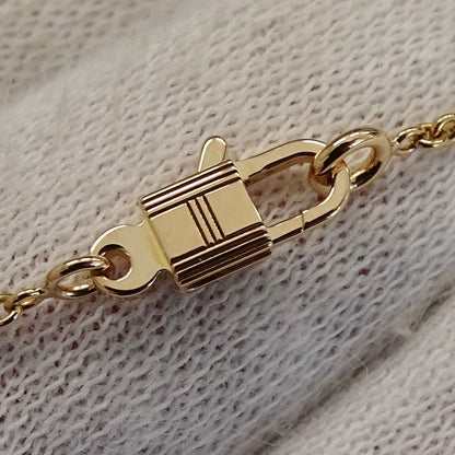 Hermes Necklace Kelly Amulet Cadenas Ladies Brand 750pg Diamond Pink Gold