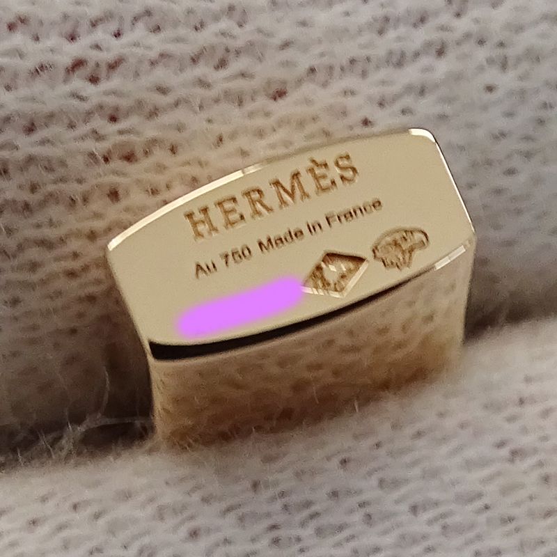 Hermes Necklace Kelly Amulet Cadenas Ladies Brand 750pg Diamond Pink Gold