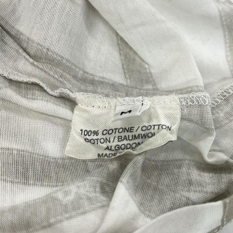 Hermes Short Sleeve T-Shirt Size M Women's Excellent Condition - White and Gray