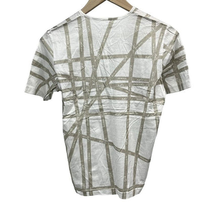 Hermes Short Sleeve T-Shirt Size M Women's Excellent Condition - White and Gray