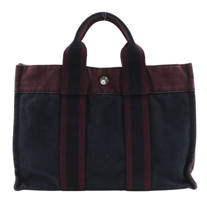 Hermes Fourre Tout PM Cotton Black Red Unisex Handbag