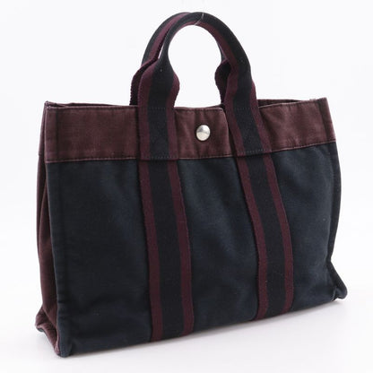 Hermes Fourre Tout PM Cotton Black Red Unisex Handbag