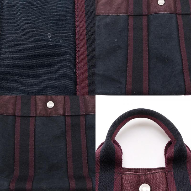 Hermes Fourre Tout PM Cotton Black Red Unisex Handbag