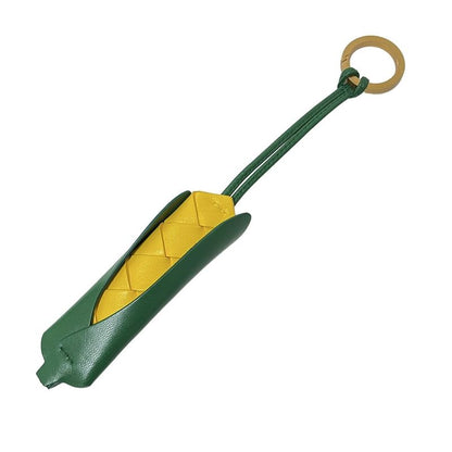 Bottega Veneta Key Holder (charm ) - Green and Yellow Corn Leather