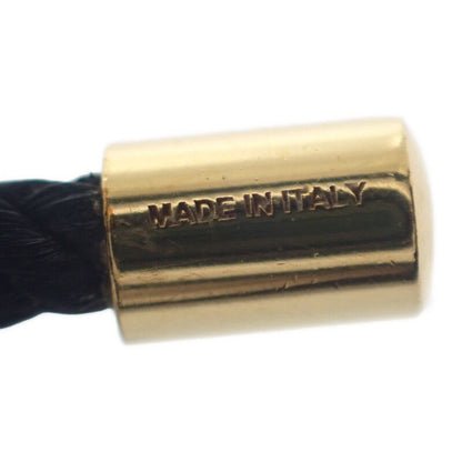 Celine Maillon Triomphe Code Beach Bracelet Metal Black Gold Women's Strap