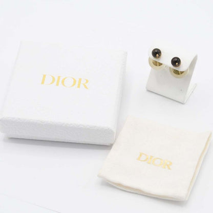 Christian Dior Clear Tribal Earrings With Gold Color Box M4420