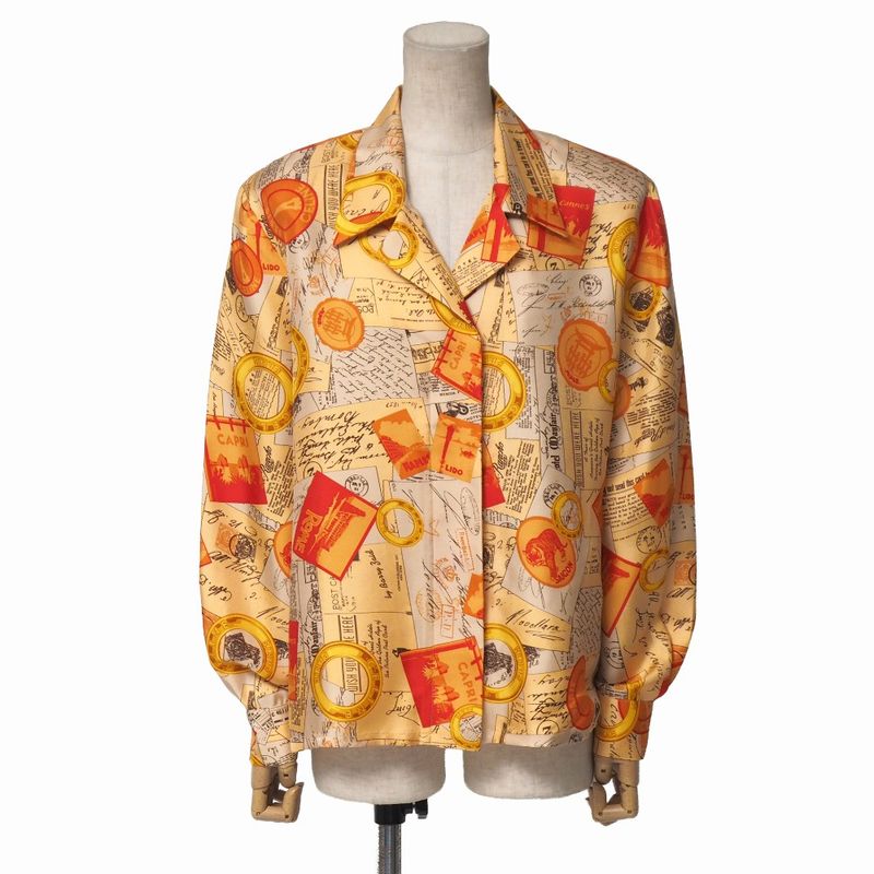 Celine Vintage Blouse Size 42 Old Celine Long Sleeve Shirt Made in France