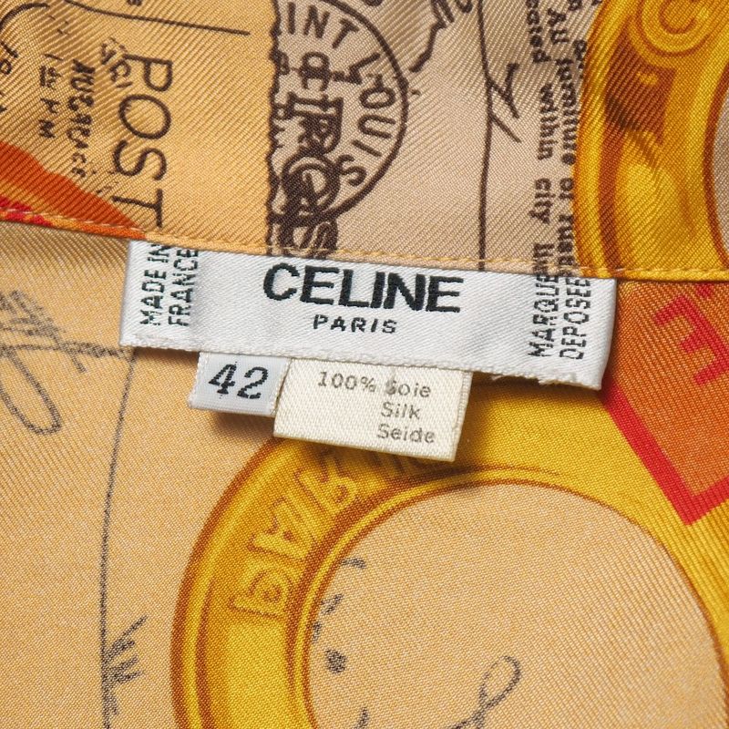 Celine Vintage Blouse Size 42 Old Celine Long Sleeve Shirt Made in France