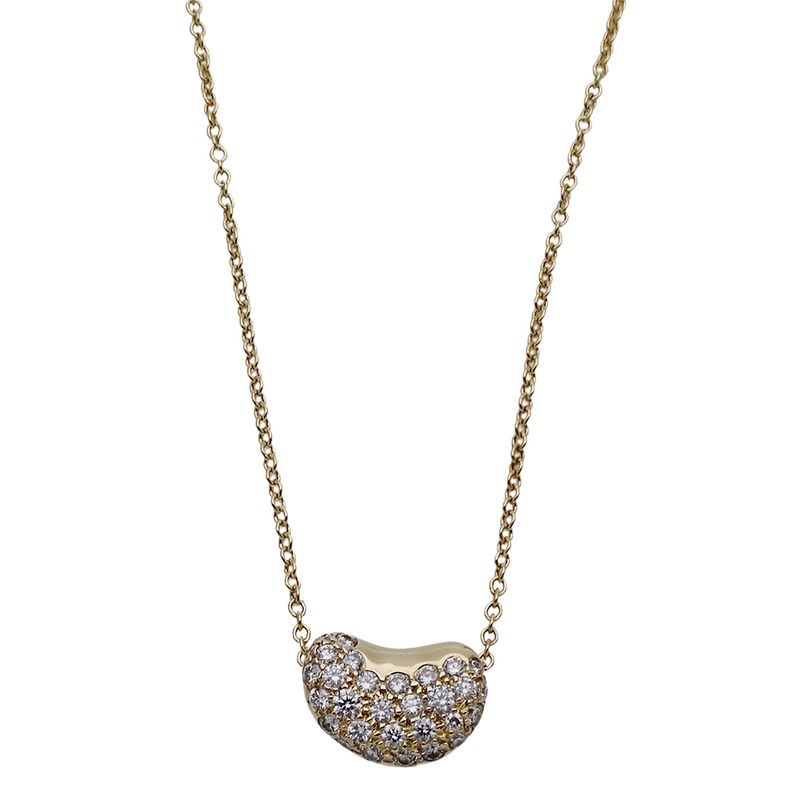Tiffany & Co Tiffany & Co Necklace Ladies Brand 750yg Diamond Elsa Peretti Bean