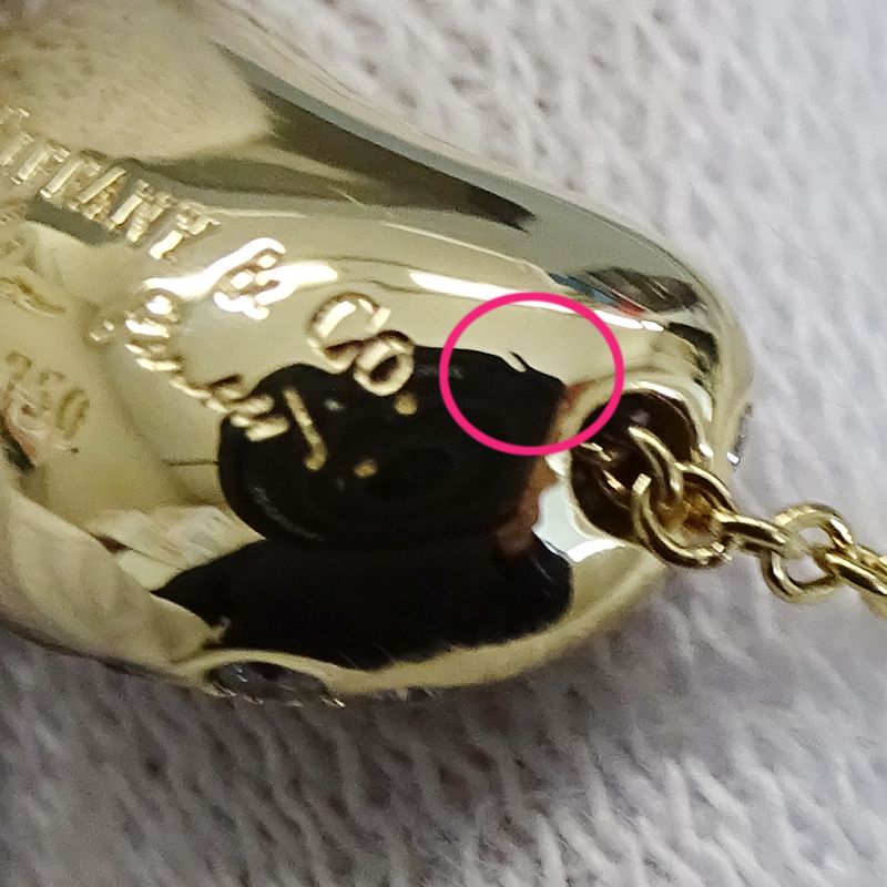 Tiffany & Co Tiffany & Co Necklace Ladies Brand 750yg Diamond Elsa Peretti Bean