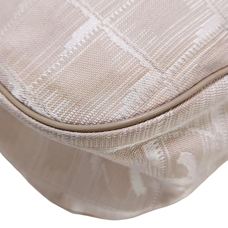 Chanel New Travel Line Handbag Ivory and White Mattogo Old Hardware Leather