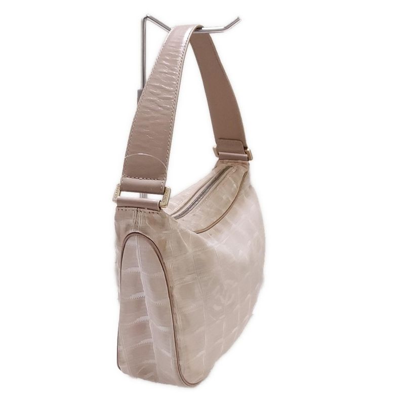 Chanel New Travel Line Handbag Ivory and White Mattogo Old Hardware Leather