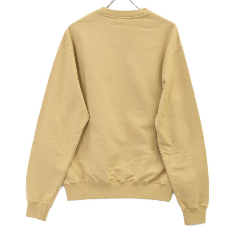Gucci 24aw 784413 Xjgkr Beige Front Logo Cotton Jersey Sweatshirt S