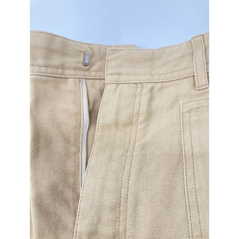 Fendi 23 Fb0968 Ar96 Beige Work Painter Bermuda Canvas Half Pants 48