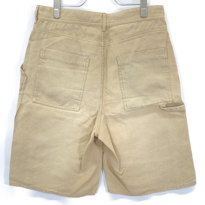 Fendi 23 Fb0968 Ar96 Beige Work Painter Bermuda Canvas Half Pants 48