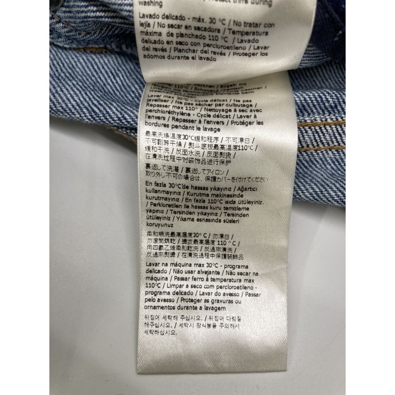 Fendi 24 Flp358 As02 Blue Cotton Ff Metal Plate Zip Fly Denim Half Pants 32 X 34