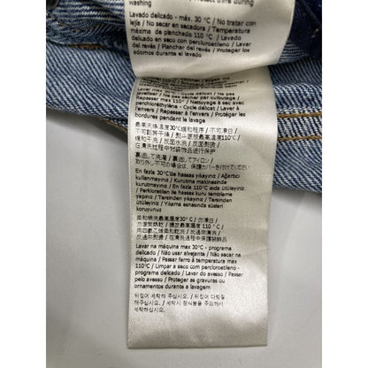 Fendi 24 Flp358 As02 Blue Cotton Ff Metal Plate Zip Fly Denim Half Pants 32 X 34