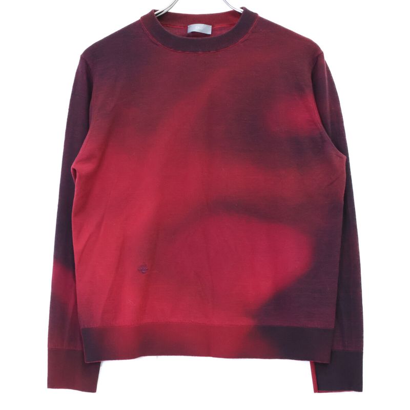 Dior Homme Dior Homme 833m611kt034 Red Wool Bee Embroidery Gradient Knit M