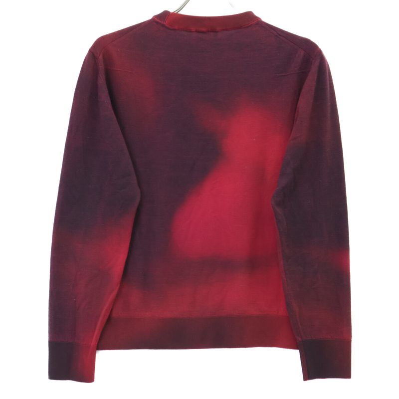 Dior Homme Dior Homme 833m611kt034 Red Wool Bee Embroidery Gradient Knit M