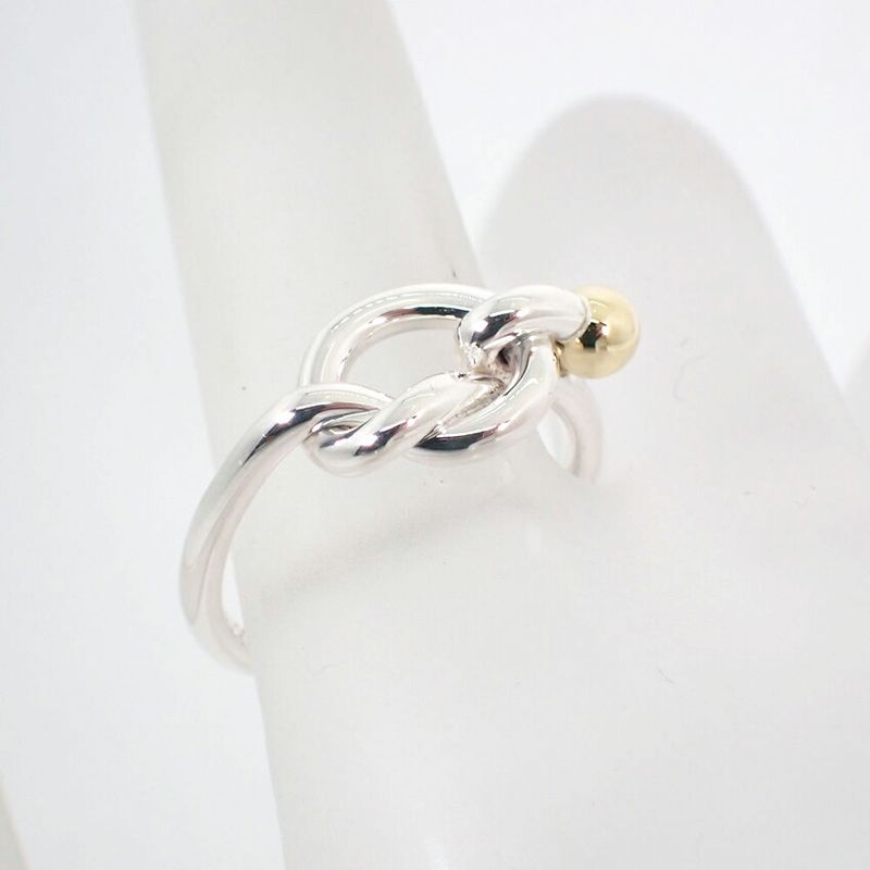 Tiffany & Co 925 750 Love Knot Ring #11.5 J98-3