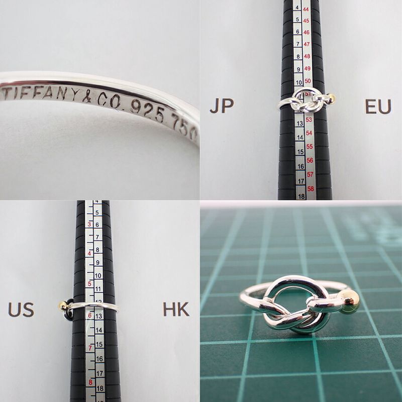 Tiffany & Co 925 750 Love Knot Ring #11.5 J98-3