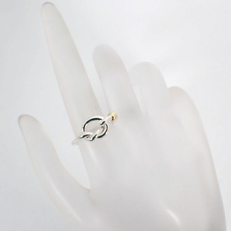 Tiffany & Co 925 750 Love Knot Ring #11.5 J98-3