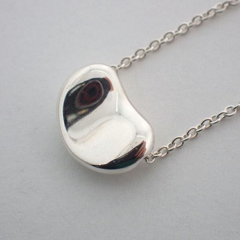 Tiffany & Co 925 Bean Pendant Necklace J98-4